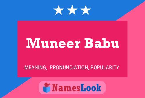 Póster del nombre Muneer Babu