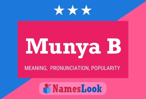 Póster del nombre Munya B