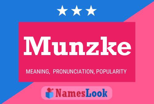 Póster del nombre Munzke