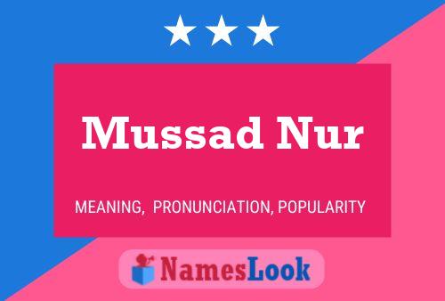 Póster del nombre Mussad Nur