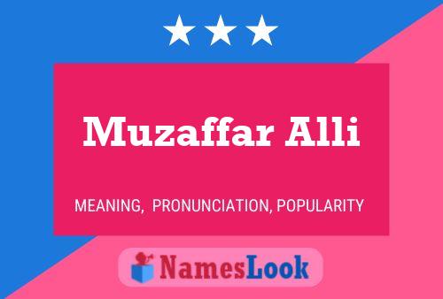 Póster del nombre Muzaffar Alli