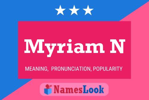 Póster del nombre Myriam N