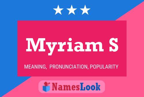 Póster del nombre Myriam S