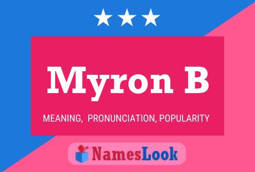 Póster del nombre Myron B