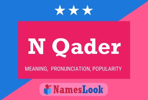 Póster del nombre N Qader