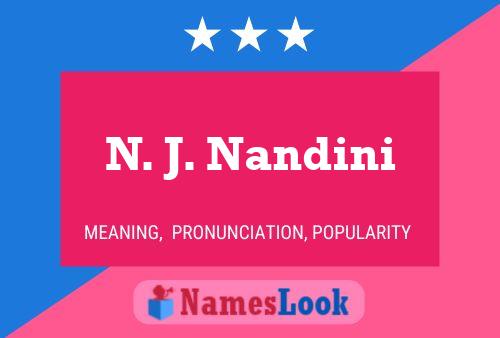 Póster del nombre N. J. Nandini