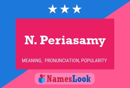 Póster del nombre N. Periasamy