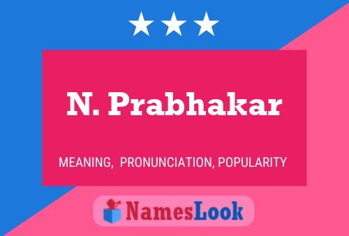 Póster del nombre N. Prabhakar