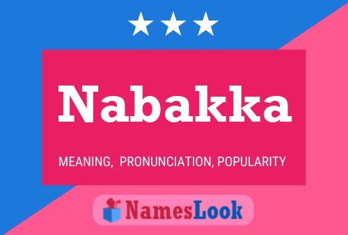 Póster del nombre Nabakka