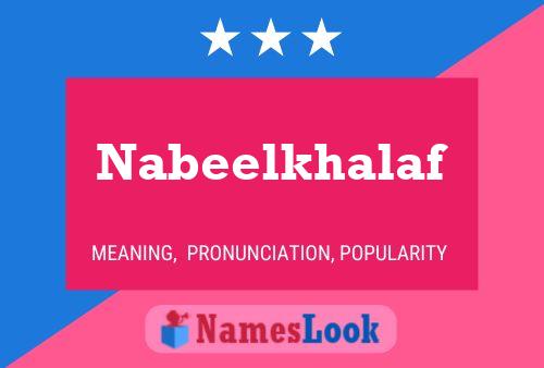 Póster del nombre Nabeelkhalaf