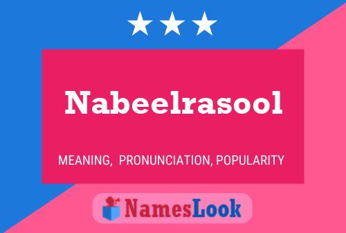 Póster del nombre Nabeelrasool