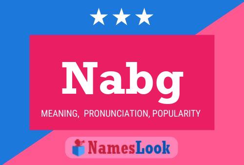 Póster del nombre Nabg