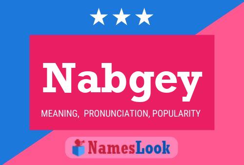 Póster del nombre Nabgey