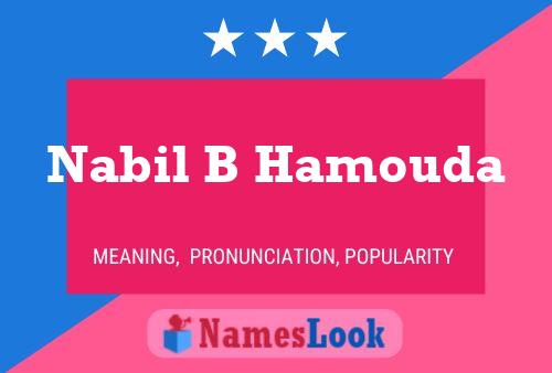 Póster del nombre Nabil B Hamouda