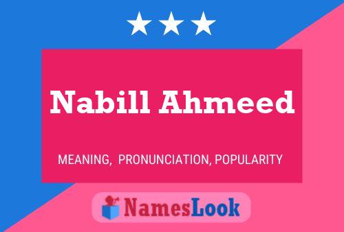 Póster del nombre Nabill Ahmeed