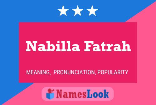 Póster del nombre Nabilla Fatrah