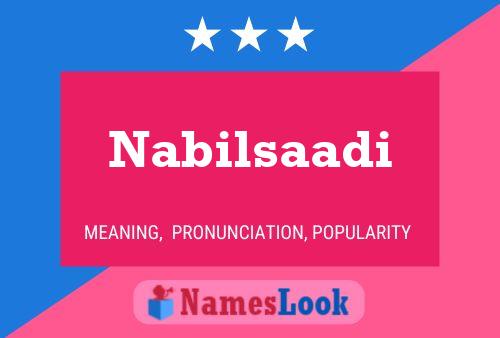 Póster del nombre Nabilsaadi