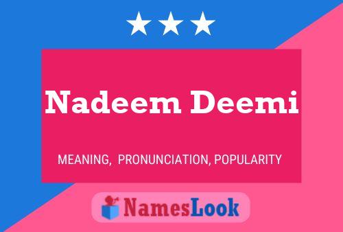 Póster del nombre Nadeem Deemi