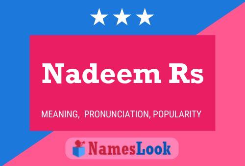 Póster del nombre Nadeem Rs