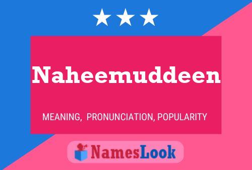 Póster del nombre Naheemuddeen