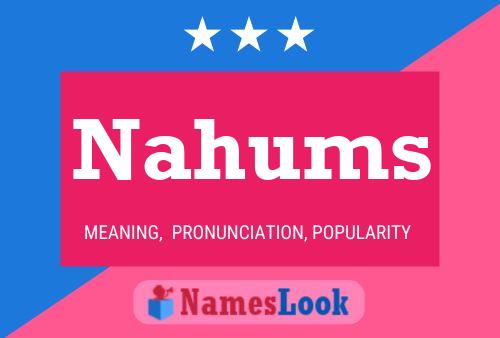 Póster del nombre Nahums