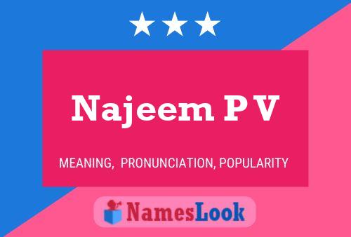 Póster del nombre Najeem P V