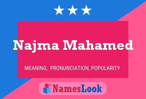 Póster del nombre Najma Mahamed