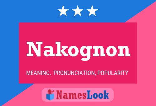 Póster del nombre Nakognon