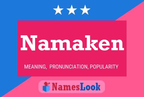 Póster del nombre Namaken