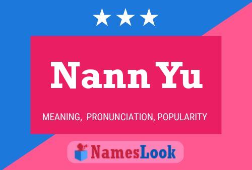 Póster del nombre Nann Yu