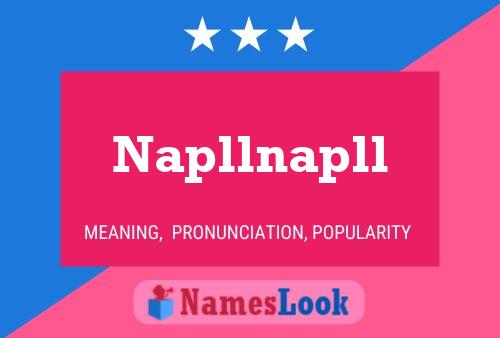 Póster del nombre Napllnapll