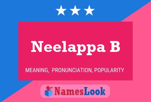 Póster del nombre Neelappa B