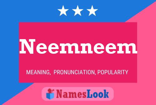 Póster del nombre Neemneem