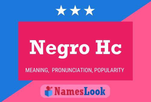 Póster del nombre Negro Hc