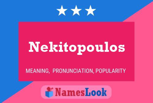 Póster del nombre Nekitopoulos