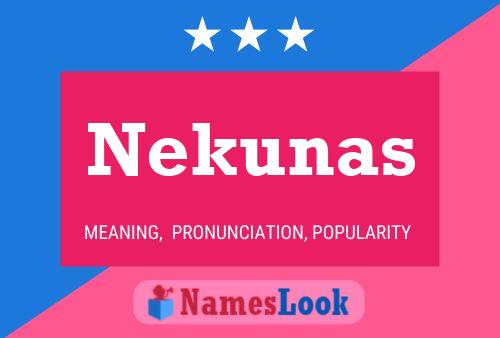 Póster del nombre Nekunas