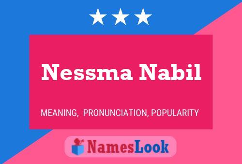 Póster del nombre Nessma Nabil