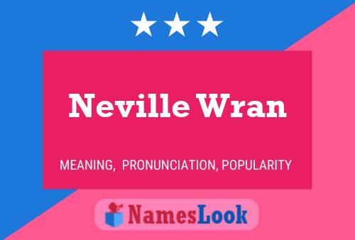 Póster del nombre Neville Wran