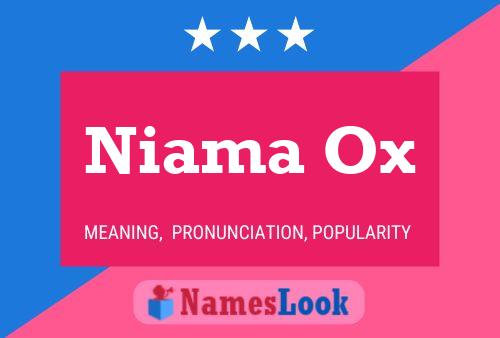 Póster del nombre Niama Ox