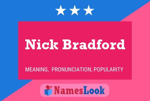 Póster del nombre Nick Bradford