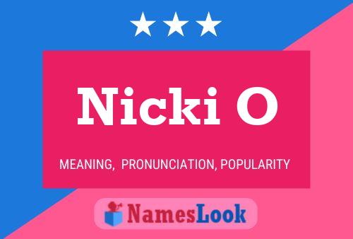 Póster del nombre Nicki O