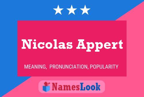 Póster del nombre Nicolas Appert