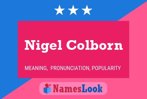 Póster del nombre Nigel Colborn