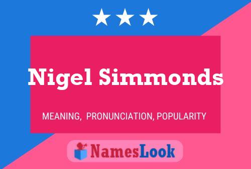 Póster del nombre Nigel Simmonds