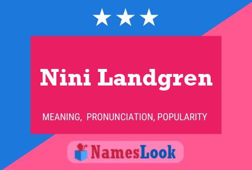 Póster del nombre Nini Landgren