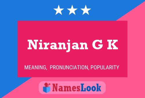 Póster del nombre Niranjan G K