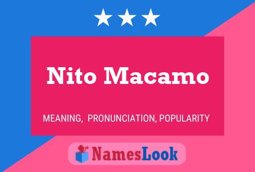 Póster del nombre Nito Macamo