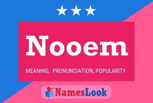 Póster del nombre Nooem