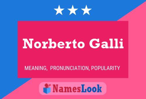 Póster del nombre Norberto Galli