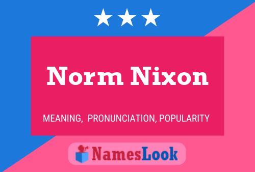 Póster del nombre Norm Nixon